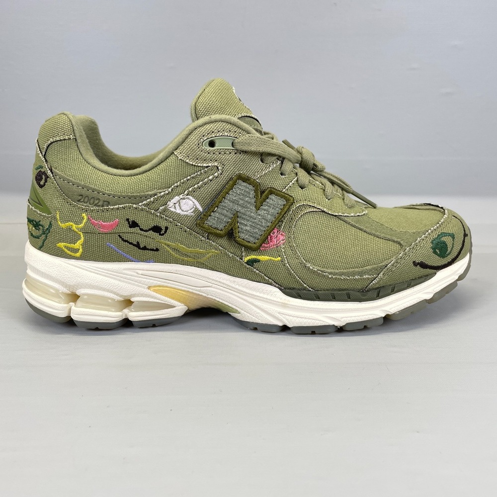 New Balance 2002R x Bryant Giles What Now? Shoes Mens Size 8 D Green Canvas
